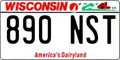 WI license plate 890NST