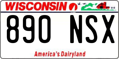 WI license plate 890NSX