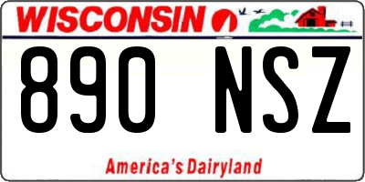 WI license plate 890NSZ