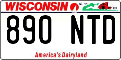 WI license plate 890NTD