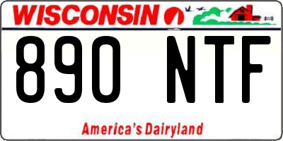 WI license plate 890NTF