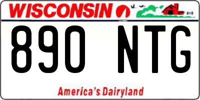WI license plate 890NTG