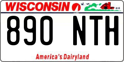 WI license plate 890NTH