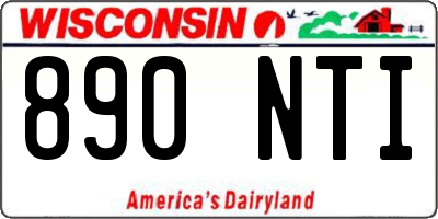 WI license plate 890NTI