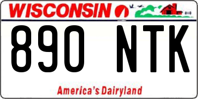 WI license plate 890NTK