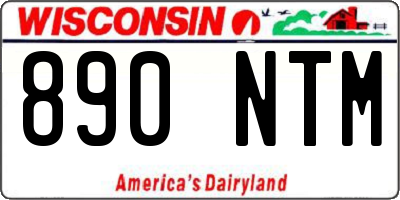 WI license plate 890NTM