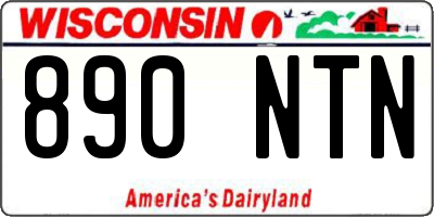 WI license plate 890NTN