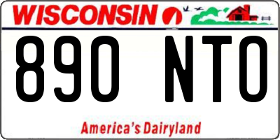 WI license plate 890NTO