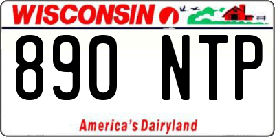 WI license plate 890NTP