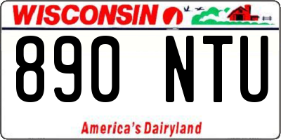 WI license plate 890NTU