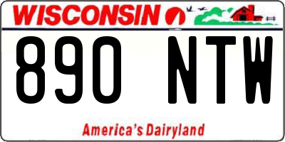 WI license plate 890NTW