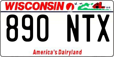 WI license plate 890NTX