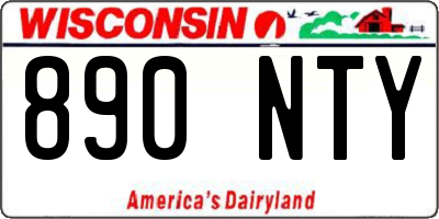 WI license plate 890NTY