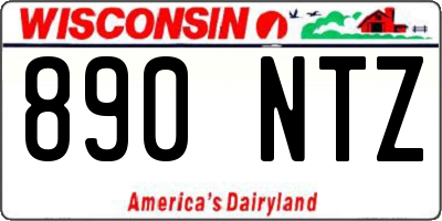 WI license plate 890NTZ