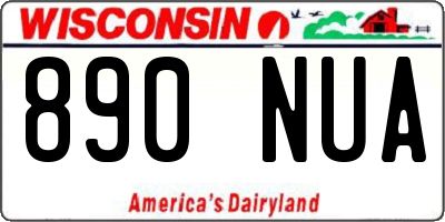 WI license plate 890NUA