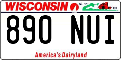 WI license plate 890NUI