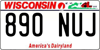 WI license plate 890NUJ