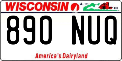 WI license plate 890NUQ