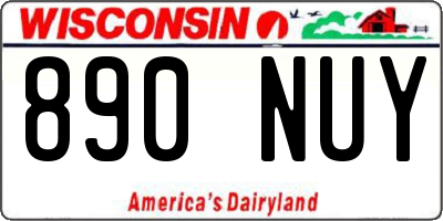 WI license plate 890NUY