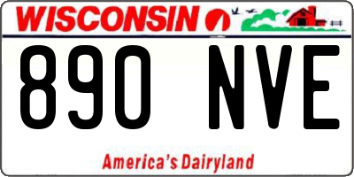 WI license plate 890NVE