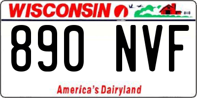 WI license plate 890NVF