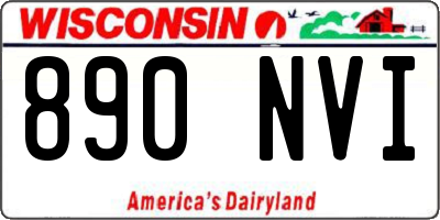 WI license plate 890NVI