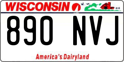 WI license plate 890NVJ