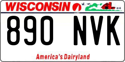 WI license plate 890NVK