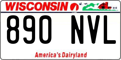 WI license plate 890NVL