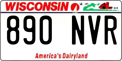 WI license plate 890NVR