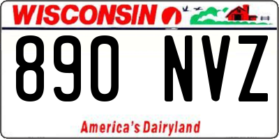 WI license plate 890NVZ