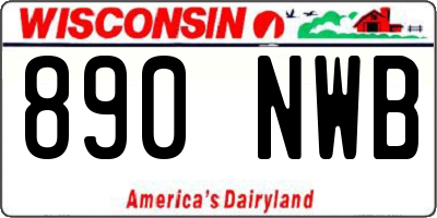 WI license plate 890NWB
