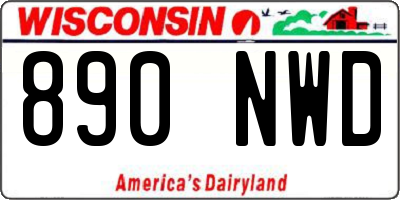 WI license plate 890NWD