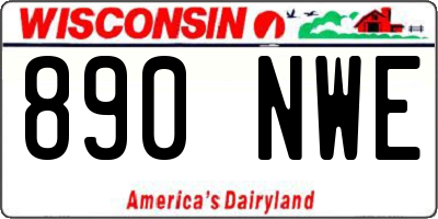 WI license plate 890NWE