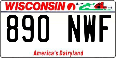 WI license plate 890NWF