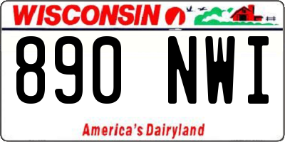 WI license plate 890NWI