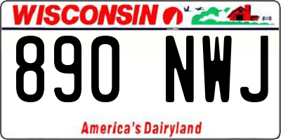 WI license plate 890NWJ