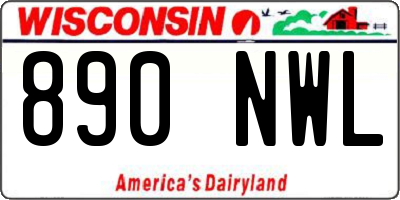 WI license plate 890NWL