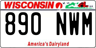 WI license plate 890NWM