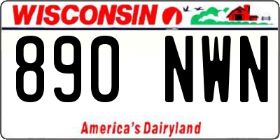 WI license plate 890NWN