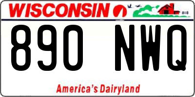 WI license plate 890NWQ