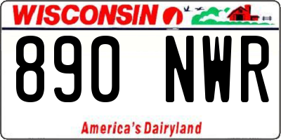 WI license plate 890NWR