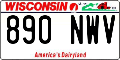WI license plate 890NWV