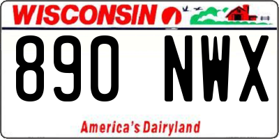 WI license plate 890NWX
