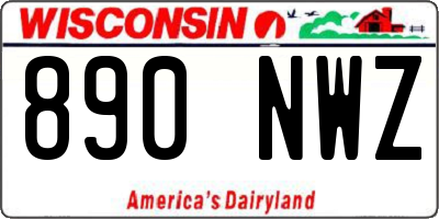 WI license plate 890NWZ