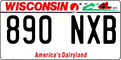 WI license plate 890NXB