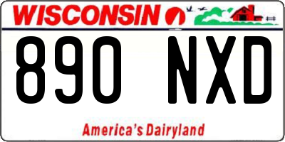 WI license plate 890NXD