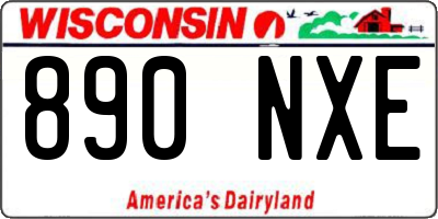 WI license plate 890NXE