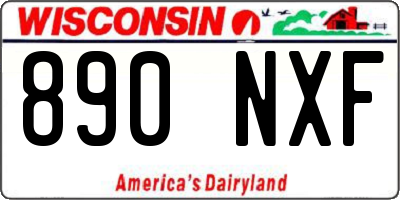 WI license plate 890NXF