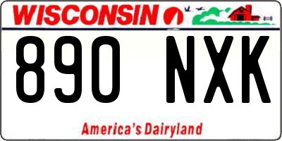 WI license plate 890NXK